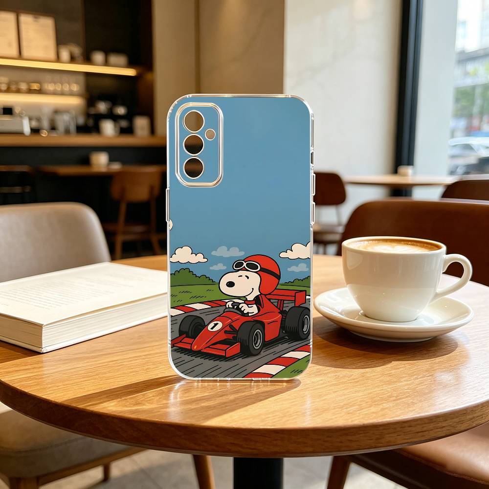 Cartoon T-S-noopy-PC  Phone Case For SamsungA10,12,20,21S,30,31,40,50,51,52,70,71 Transparent Cover Samsung a10