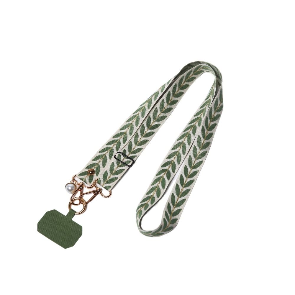 Pearl Pendant Phone Antilost Lanyard Wide Cloth Cell Phone Lanyard  For Women