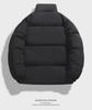 Men's Korean Autumn/Winter Casual Solid Color Short Cotton Jacket with Stand Collar.