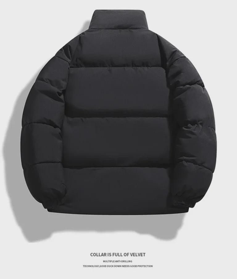 Men's Korean Autumn/Winter Casual Solid Color Short Cotton Jacket with Stand Collar.