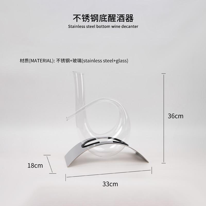 

Creative Geometry Art Type 6 Wine Bottle, Home Wine Pot, High End Transparent Crystal Glass Decanter, Stainless Steel Bracket