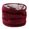 Unisex Double-Layer Fleece Neck Gaiter: Extra Thick, Warm, Solid Color Knitted Scarf for Autumn/Winter