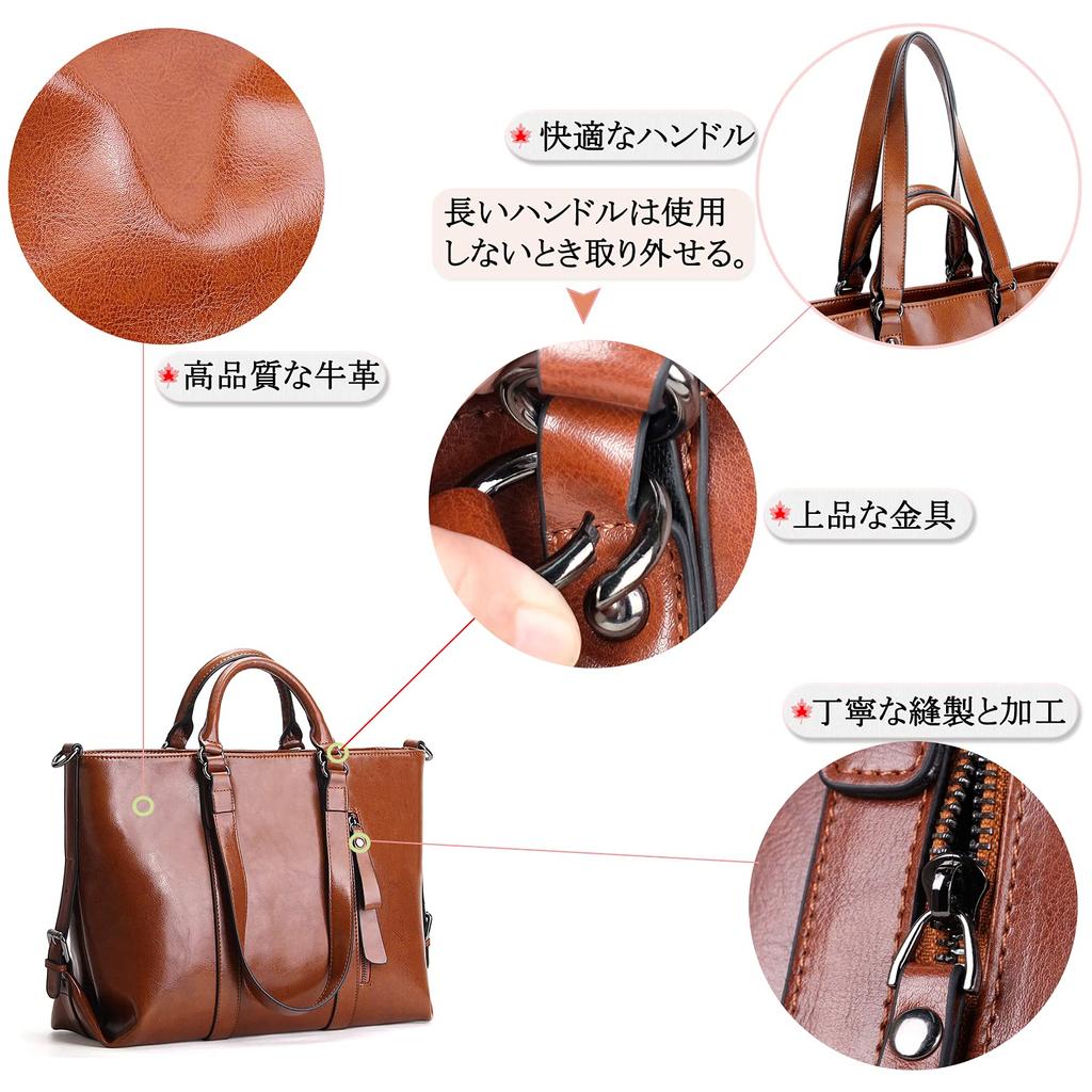 Business tote large A4 shoulder crossbody work school genuine gift [krison] bag, bag, cowhide, capacity, size, bag, women's, men's, 3-way, bag, bag,
