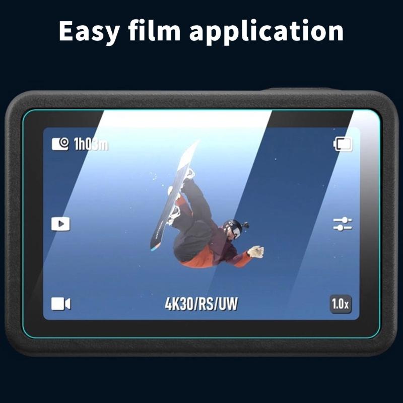 High Transparency Tempered Glass Screen Protector Anti Scratch Anti Fingerprint Clear Visuals Suitable For Action Camera