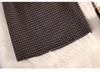 Ultra-Thick Woolen Plaid Midi Skirt - Women's High Waist A-line Bodycon for Autumn/Winter