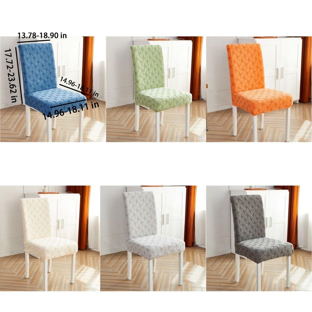 Dust-Proof Jacquard Chair Cover Removable Cover Chair Seat Covers  Kitchen Dining Room