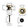 2Pcs Guitar Strap Lock Guitar Strap Button Set Metal Strap Lock Flat Mushroom Head for Acoustic Electric Guitar Ukulele