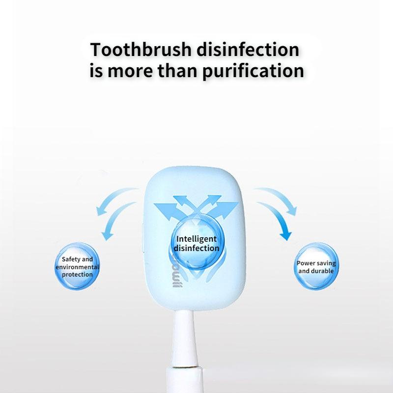 UV-Zahnbürsten-Desinfektionsbox, tragbarer intelligenter Induktions-UVC-Sterilisator mit doppeltem Verwendungszweck für Reisen und Zuhause
