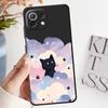 Housse Coque de Téléphone Nuit Étoilée Chat Noir pour Xiaomi Mi 11T 11 12 10T 12X 12T Pro 14 13 Lite
