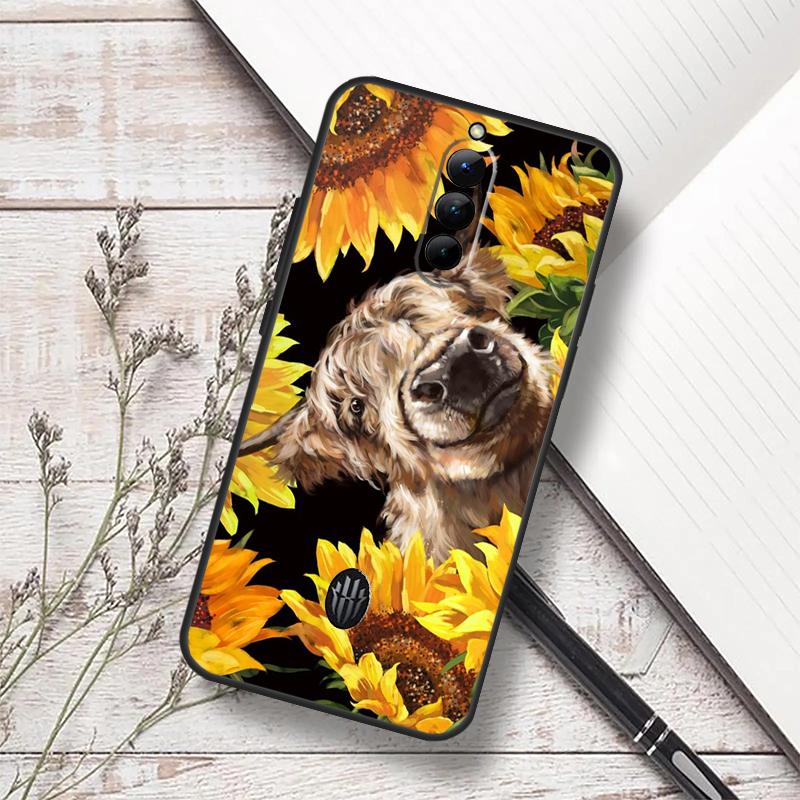 

Cute Highland Cow Case For ZTE Nubia RedMagic 6 7 6S 7S Pro 5G RedMagic 11 8 8S 9 9S 10S Pro Plus 10 Air Cover Red Magic 10 Pro