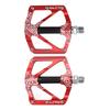 ENLEE 2Pcs Mountain Bike Pedal Bicycle Aluminum Alloy Bearing Pedal Ultra Light Palin Anti Slip PedalRed