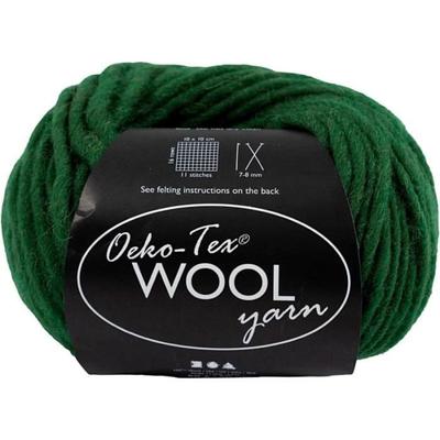 Wollknäuel - Creotime - Wollgarn - 50 g - Oeko-Tex - Farbe Grün