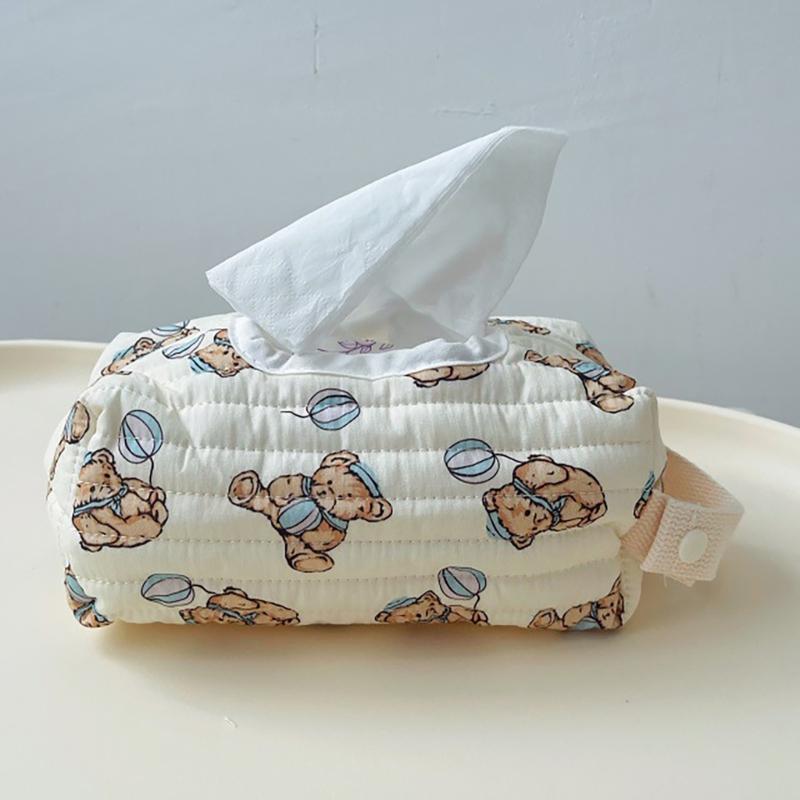 Wipes Case Quilted Baby Wipes Dispenser Dustproof Wipe Holder Printed Pattern Wipes Box Baby Wipe Case Keep Wipe Wet