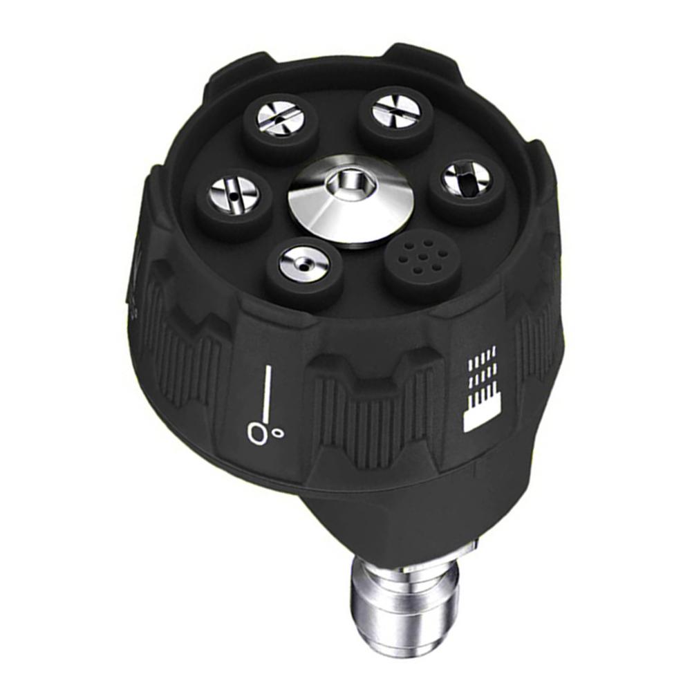 6-in-1 Pressure Washer Nozzle Multifunctional 1/4Inch Change-Over Nozzle Quick Connect Stainless Steel Car Washing Nozzle