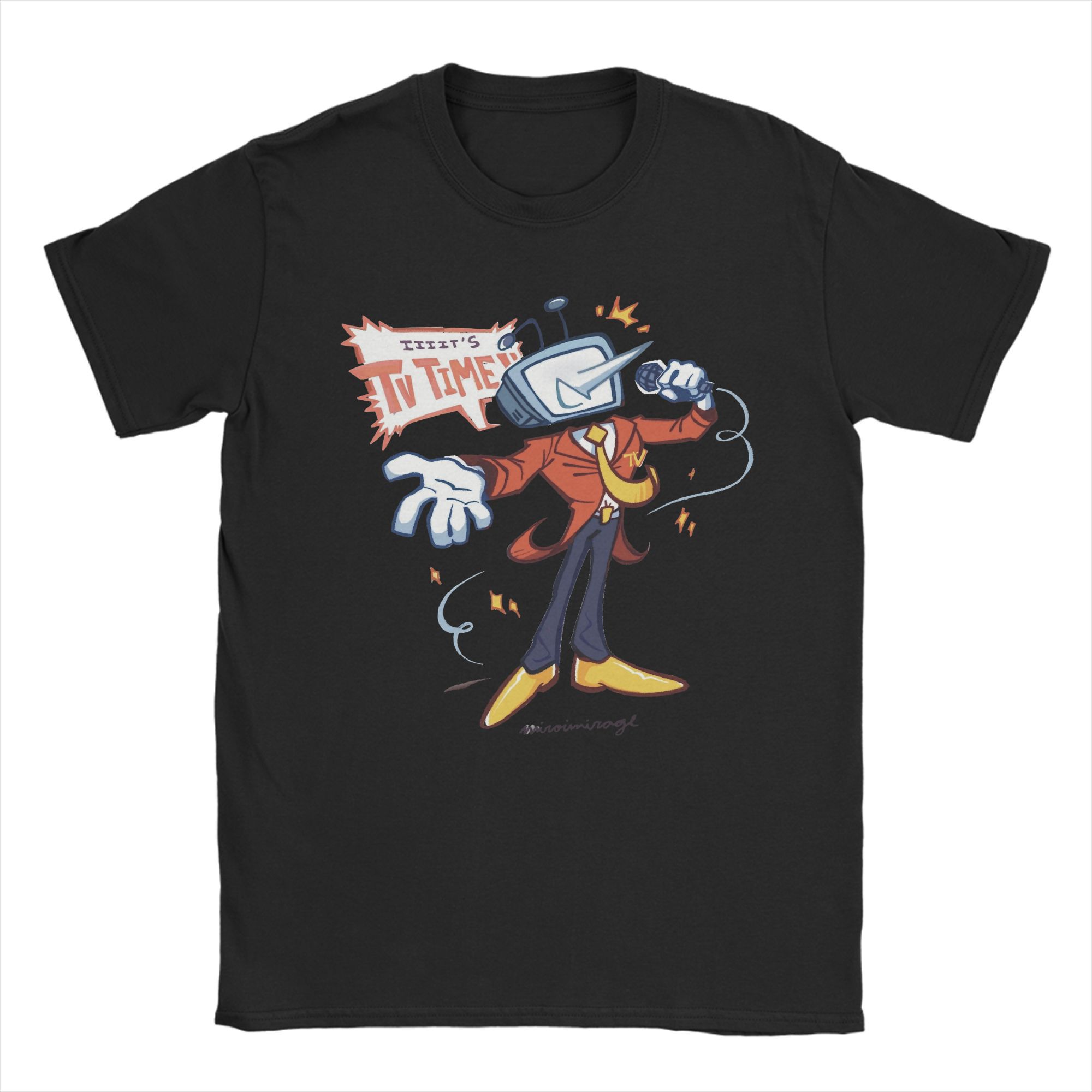 

Vintage It ;s TV Time!! Mr Tenna Deltarune T-Shirts Men Round Neck Cotton T Shirt Short Sleeve Tee New Arrival 2025 Clothes Tops XL