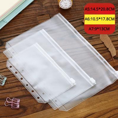 A5 A6 A7 Binder Taschen Binder Zipper Ordner für 6-Ring Notebook Binder Wasserdichte PVC Blatt Dokument Ablage Tasche