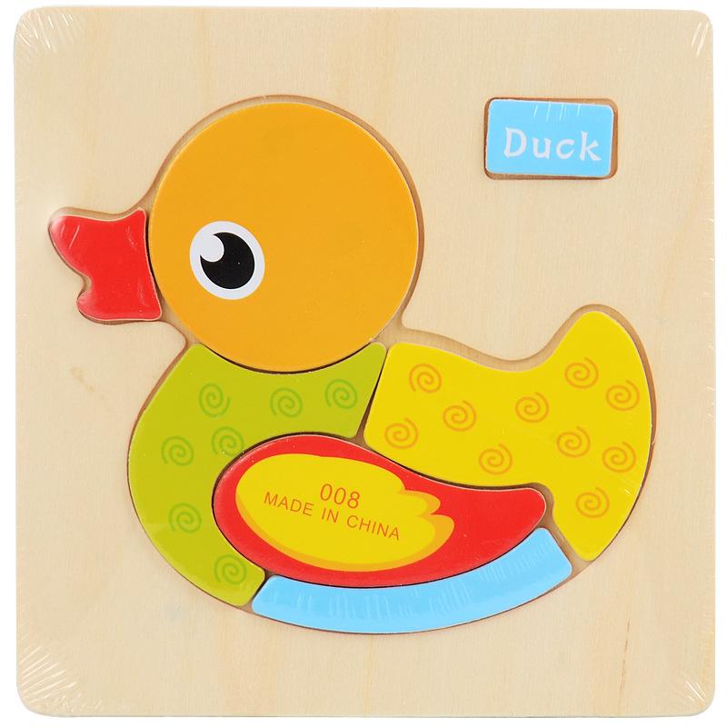 Hot Sale 9 Slice Kids Puzzle Toy Animals And Vehicle Wooden Puzzles Jigsaw Educational Baby Learning Toys For Children Gift