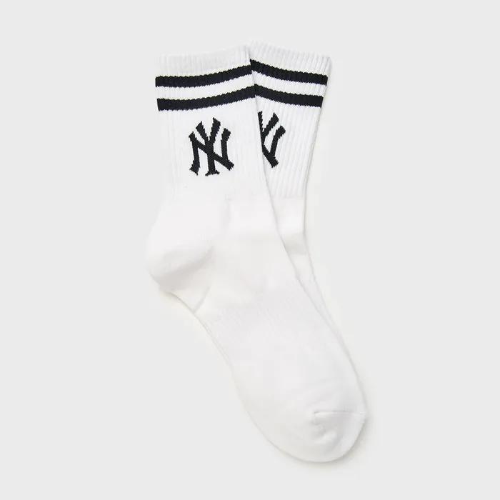 MLB Big Logo Stripe Long Socks NY (White)