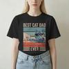 Best Cat Dad Ever Cat Dad Fist Bumb TShirt Funny Father Daddy Gift Novelty 100 Cotton Tee Shirt Short Sleeve T Shirts Clothes