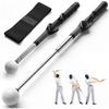 Einziehbarer Golfschwungtrainer, Teleskopischer Übungsschläger mit Klick-Feedback, Ergonomischer Griff für Rechtshänder & Armband, Griff-/Haltungskorrektur