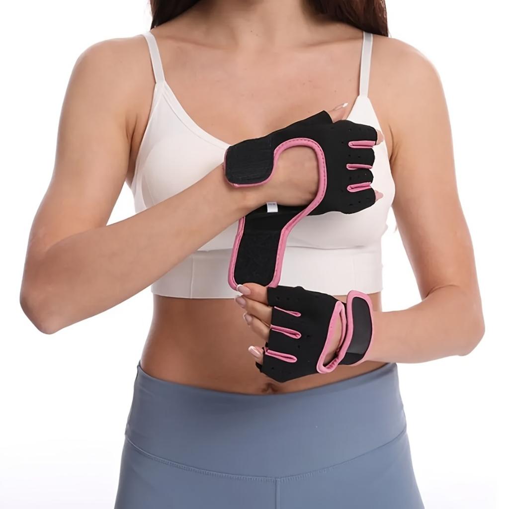 Half Finger Fitness Gloves, Training Gloves, Unisex, Breathable Yoga Equipment Training Gloves, Half Finger Anti Slip Shock-absorbing Riding Gloves