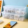 5 Compartment Storage Box With Lid See-Through Charge Cable Organizer Box Data Cable Management Box Socks Underwear Storage Box