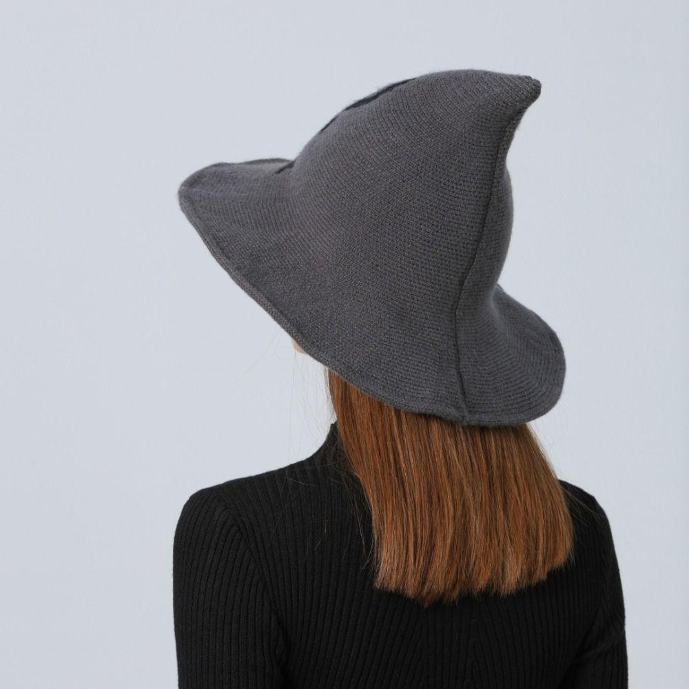 Coseplay Wizard Black Hat Masquerade Hat Wool Knit Hat Unique Halloween Witch Hat  Festival