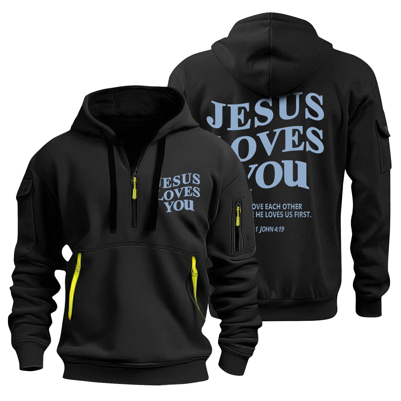 Мужская цветная толстовка с полумолнией Мужская спортивная повседневная толстовка большого размера L