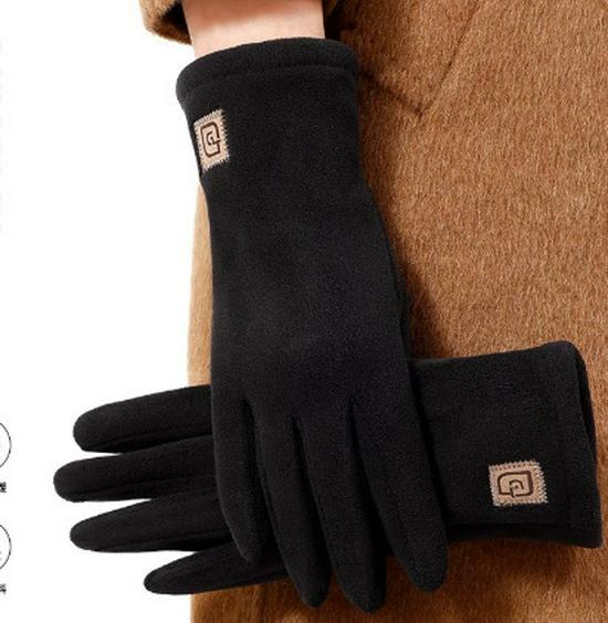 

Женские зимние 2025 ветрозащитные велосипедные перчатки с сенсорным экраном, утолщенные перчатки для езды с двухсторонней флисовой подкладкой One Size