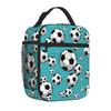 Borsa Pranzo Sportiva con Pallone da Calcio per Ragazzi Ragazze Scatola Pranzo Riutilizzabile Borse Pasto Termiche Borsa Pranzo Portatile per Scuola Viaggio Picnic