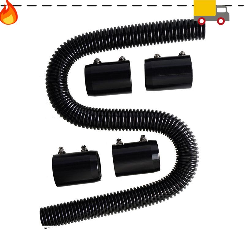 Car Parts Universal Stainless Steel Radiator Hose Flexible Coolant Hose Set W Cap Clamp For Auto Vehicle 24In