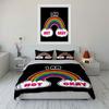 Rainbow Motivational Decor 3-Piece Set Soft Comfortable Duvet Cover Bedding Set Included 1*Duvet Cover & 2*Pillowcases, Gift