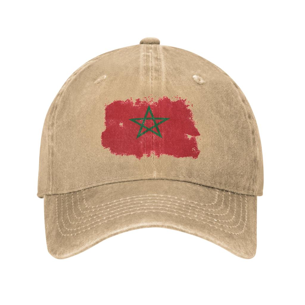 Marokko Morocco Flag Sun Baseball Cap Fashion UnisexTeens Washed Hat Hot Sale Print Tennis Skate Baseball Caps Birthday Gift