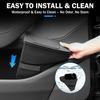 UBLM4 Front Door Built-in Storage Organizer for Tesla Model Y Juniper 2025 2026 Car Garbage Bin with Push‑Open Lid ABS Door Organizer