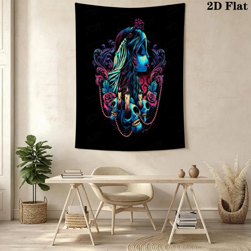 Jack Skellington'S Spooky Adventure Tapestry Background Cloth Wallmounted Wall Decoration Soft Background Wall Hanging Cloth