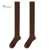 1 Pair Women Winter Socks Tihick Plush Over Knee Socks Anti-slip Solid Color Warm Thickened Stockings Warmth Socks for Various Occasions