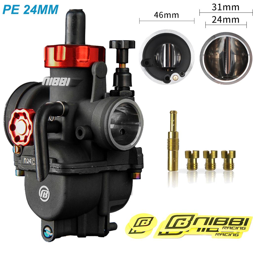 NIBBI PE 24/26/28/30mm Carburetor Motorcycle 2T 4T Engine Carburetors with Main Jets for Yamaha Suzuki Honda Pitbike Modify Part