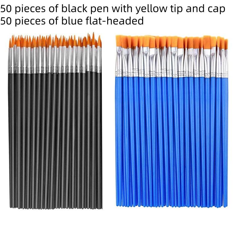 50/55/100/105/110/160pcs Nylon Brush Acrylic Detail Painting Thin Hook Line Pen Professional Paint Brush Kit Art Supplies