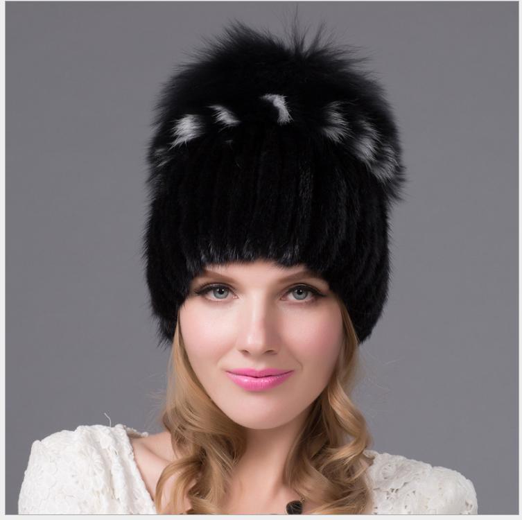 Handmade Mink Tail Patchwork Heavy Duty Mink Fur Hat Warm Fur Hat Winter Cap коричневый