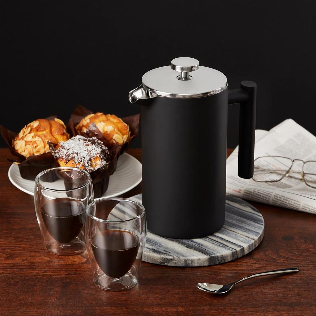 DUKA Barista Thermal Steel French Press Coffee Maker