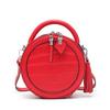 New Leather Small Round Bag Women's Messenger Bag Crocodile Pattern First Layer Cowhide Shoulder Bag Versatile Barrel Bag Handbag