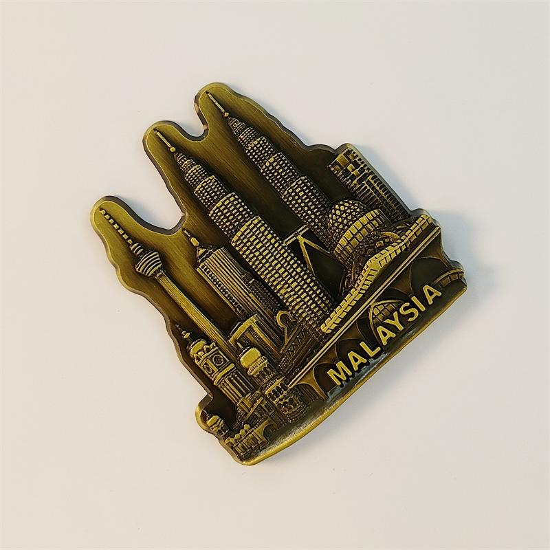 Malaysia Kuala Lumpur Zwillingstürme 3D Stereoskopische Tourismus-Souvenirs Metalldekoration Zuhause Kühlschrankmagnete