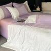 Sleepy Grace Ice Silk Embroidered Splicing Jacquard Water Washed Tencel Summer Quilt Set of Four