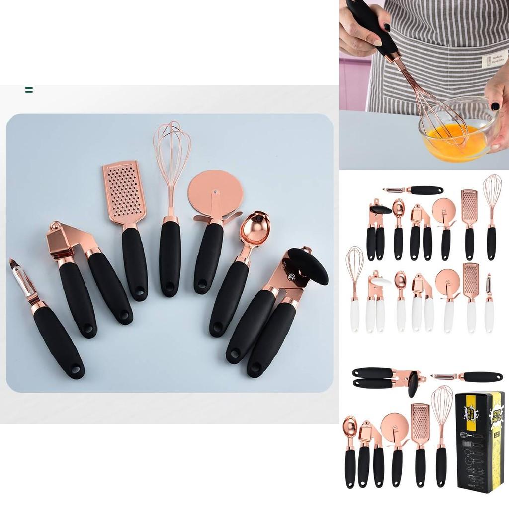 Contemporary Seven Piece Kitchen Gadget Set Made From High-quality Stainless Steel Perfect For Modern Kitchens And Culinary Enthusiasts