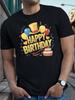 Design for a Birthday Celebration T-Shirt, Casual Short-Sleeve Tees for Men, Perfect for Summer.