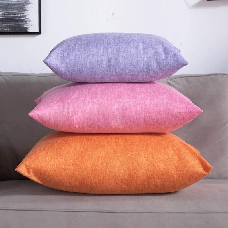 Thick Linen Fabric Throw Pillow Living Room Cushion Sofa Cover Bedside Back Pillow Car Lumbar Pillow Cover Office Use Back Cover