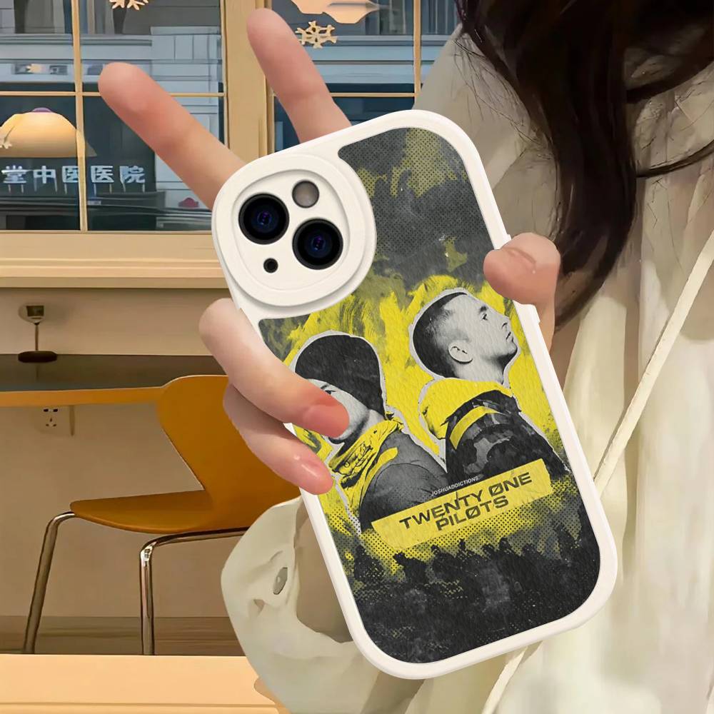 Θήκη Τηλεφώνου T-Twenty One Pilots Για IPhone 16 15 14 11 12 13 Pro Max Plus Πίσω Δερμάτινο Κάλυμμα