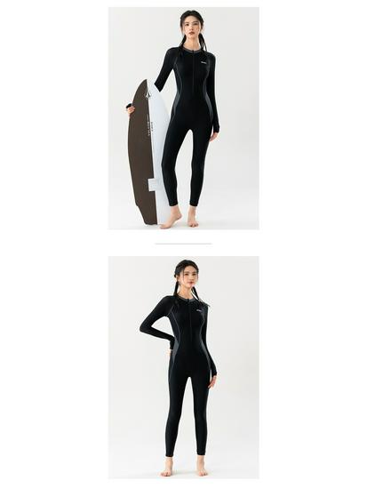 Bañador Deportivo de una Pieza de Manga Larga para Mujer Tallas Grandes 2024 con Protección Solar