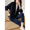 trench coat short small suit, spring and autumn new coat, women's spring suit navy blue top