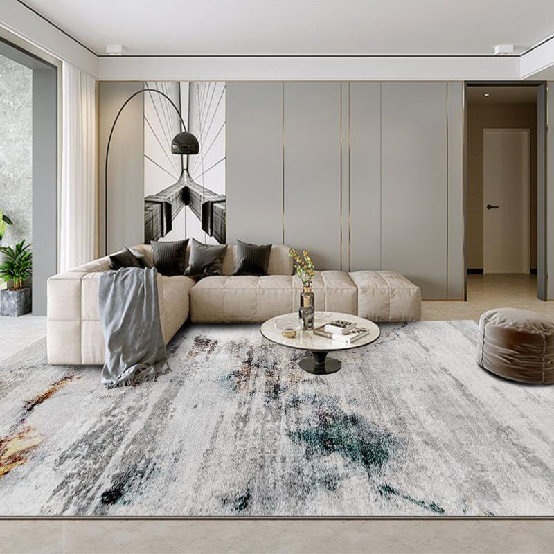 Light Luxury Splashing Ink Living Room Large Area Carpet Bedroom Decor Rugs Non-slip Floor Mat Lounge Rug Hotel Lobby Carpets